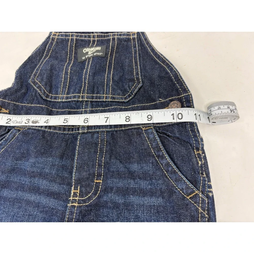 OshKosh Bgosh Boys Denim Shortall Overalls Dark Wash 18M 11214913